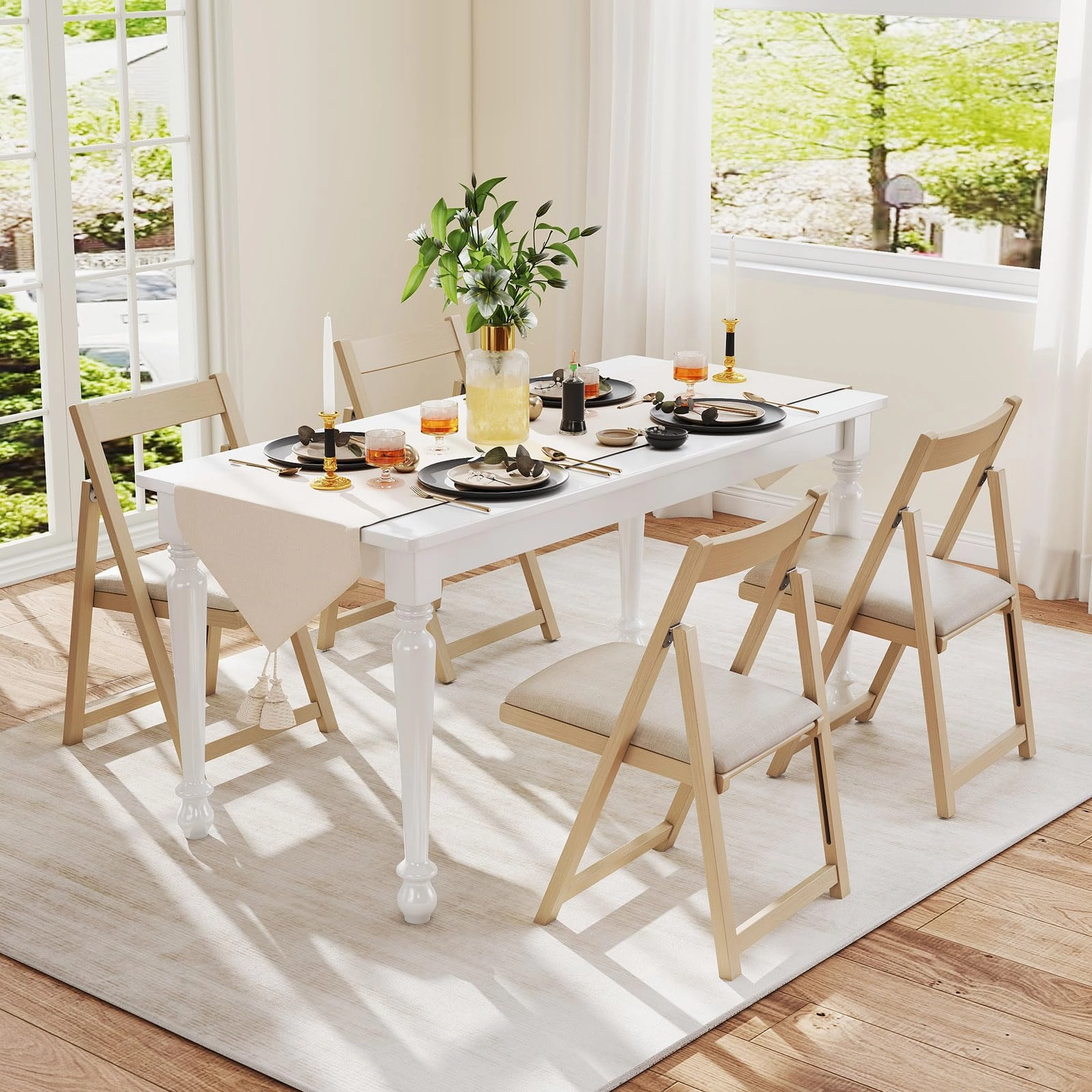 Giantex Folding Dining Chairs Set of 4