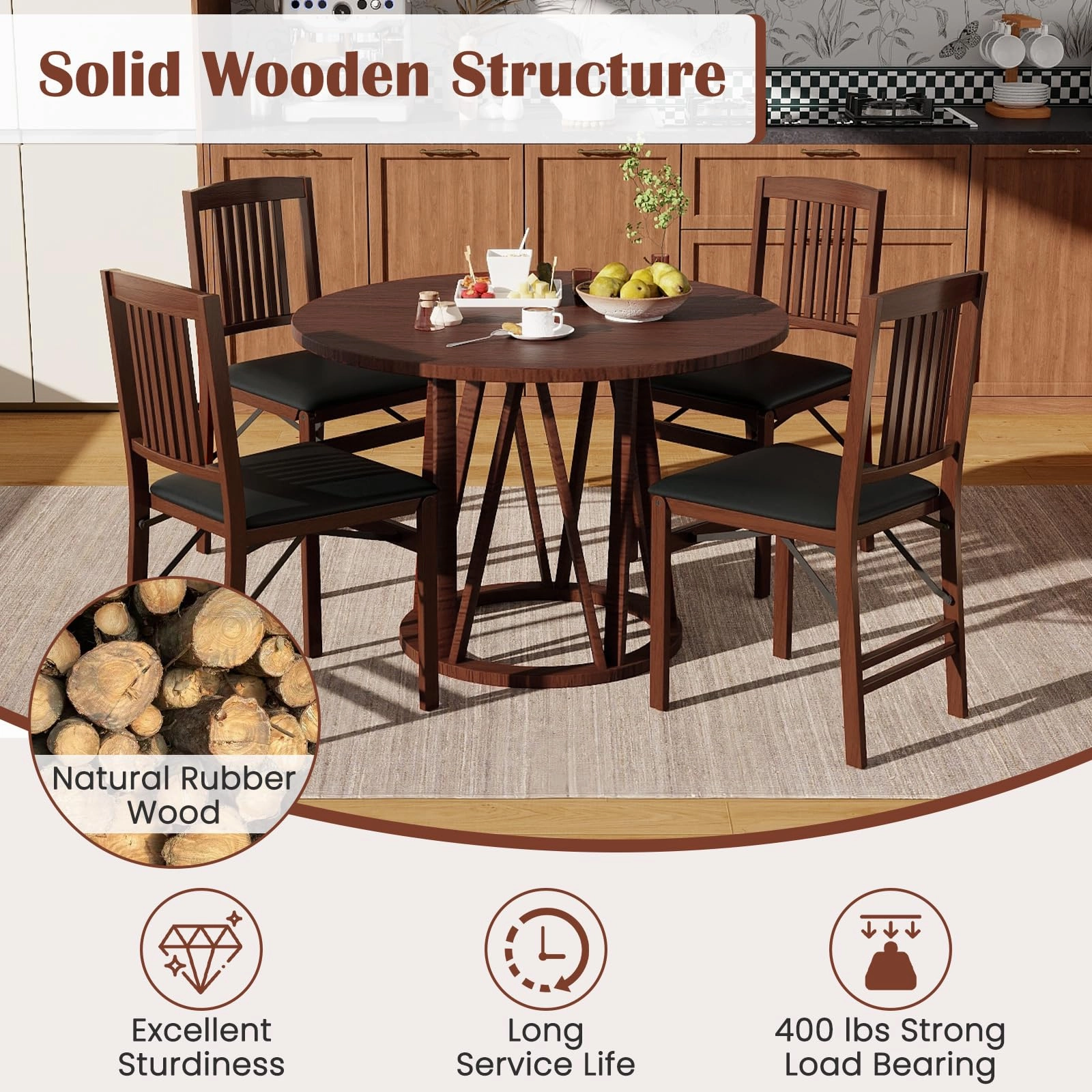 Giantex Folding Dining Chairs Set