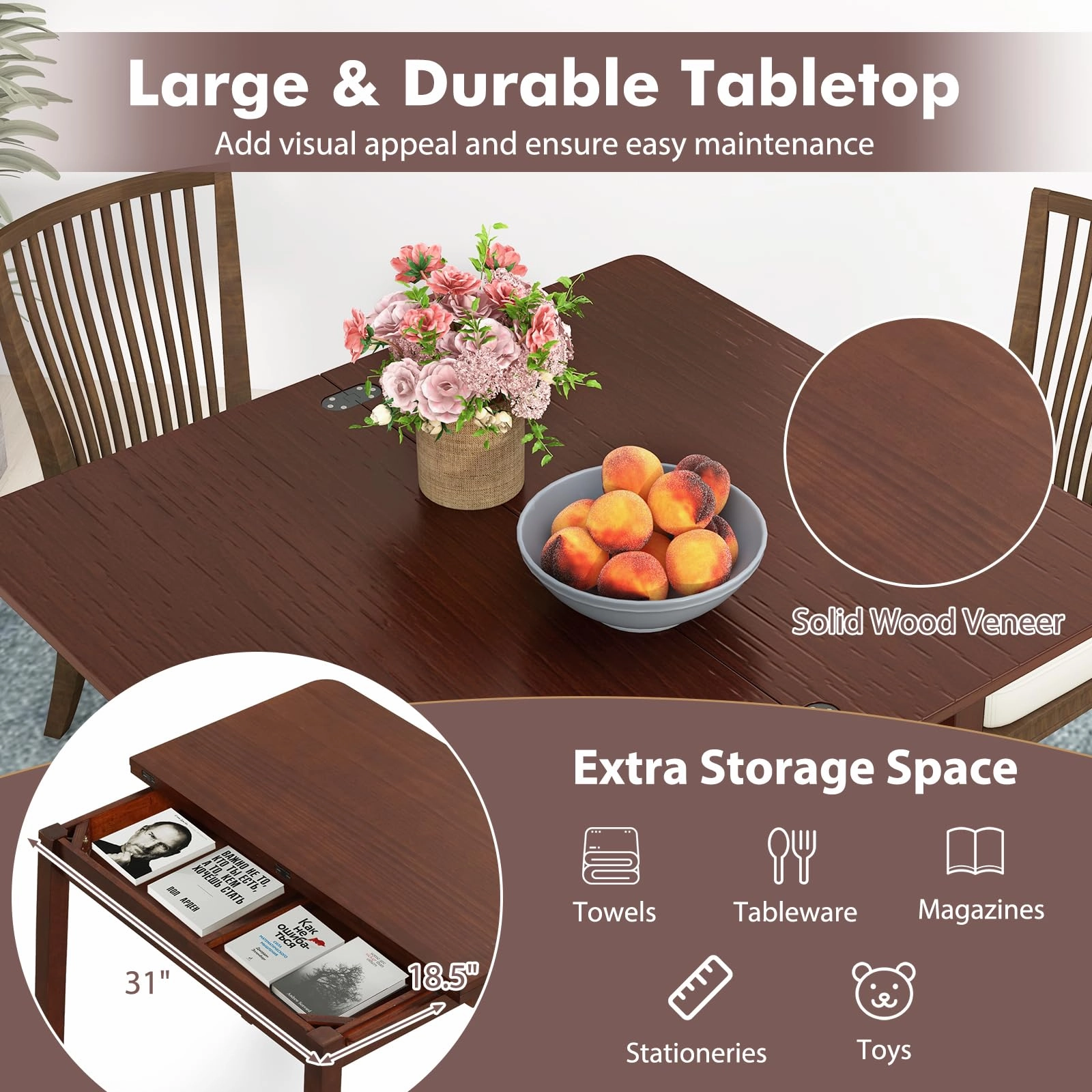 Giantex Folding Dining Table for 4