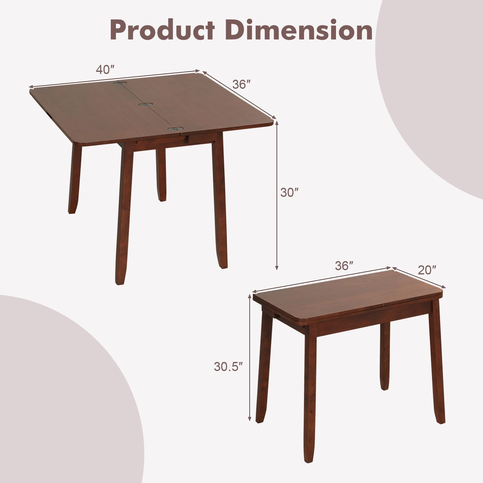 Giantex Folding Dining Table for 4