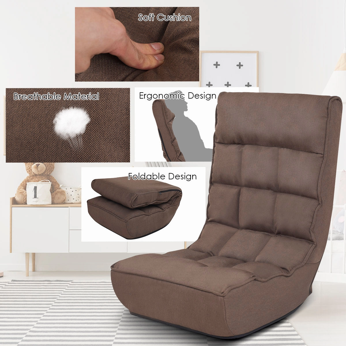 Giantex Folding Floor Gaming Chair