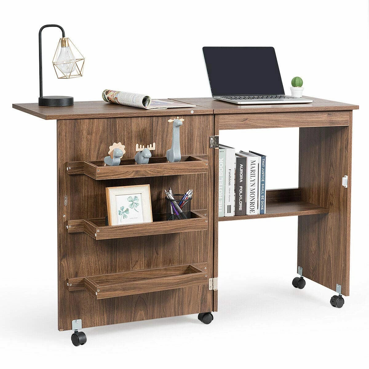 Giantex Folding Sewing Craft Table, Sewing Craft Cart  (46"x16"x31'')