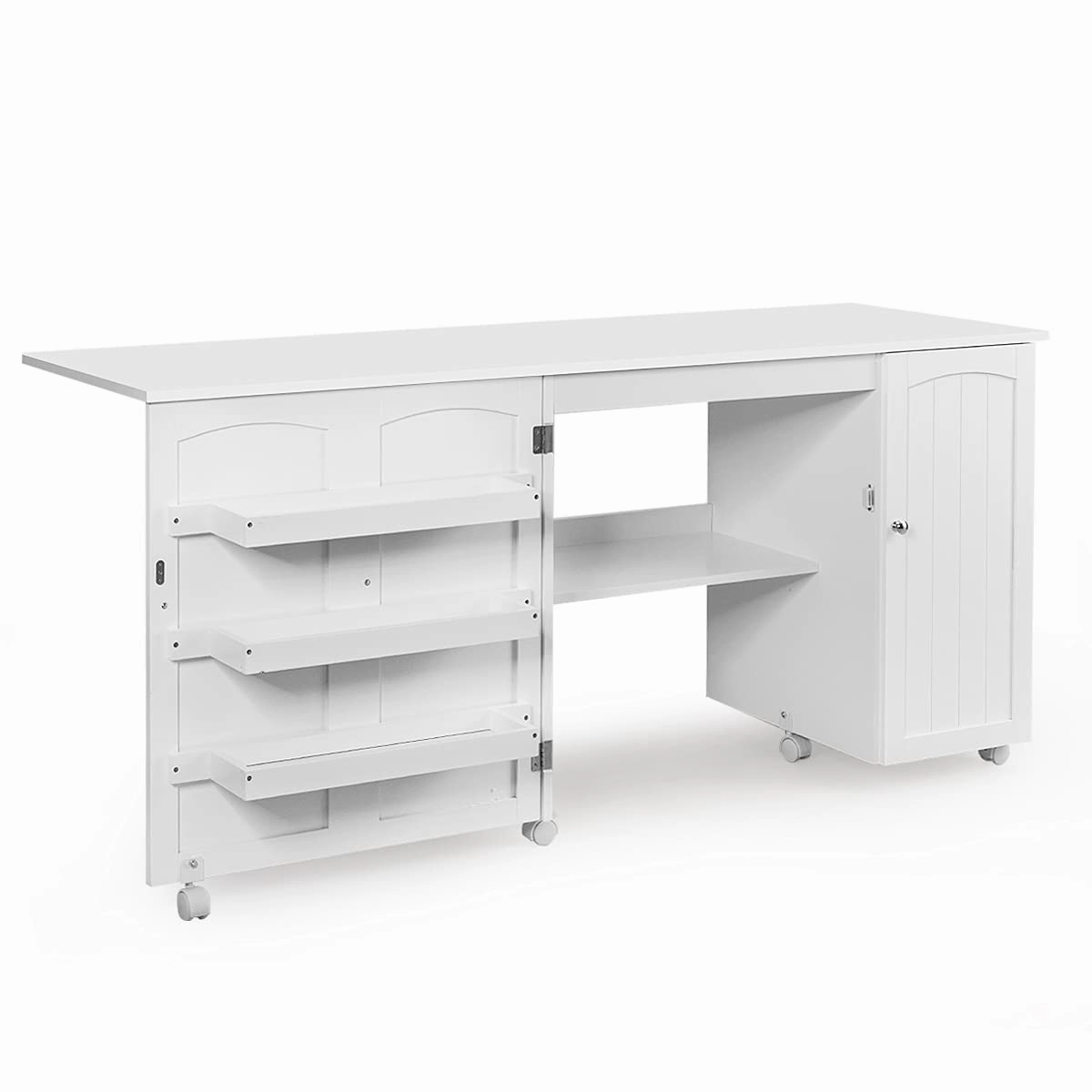 Giantex Folding Sewing Table, Large Sewing Craft Cart ( 62.5''x20''x29'') patio decor, garden accessories