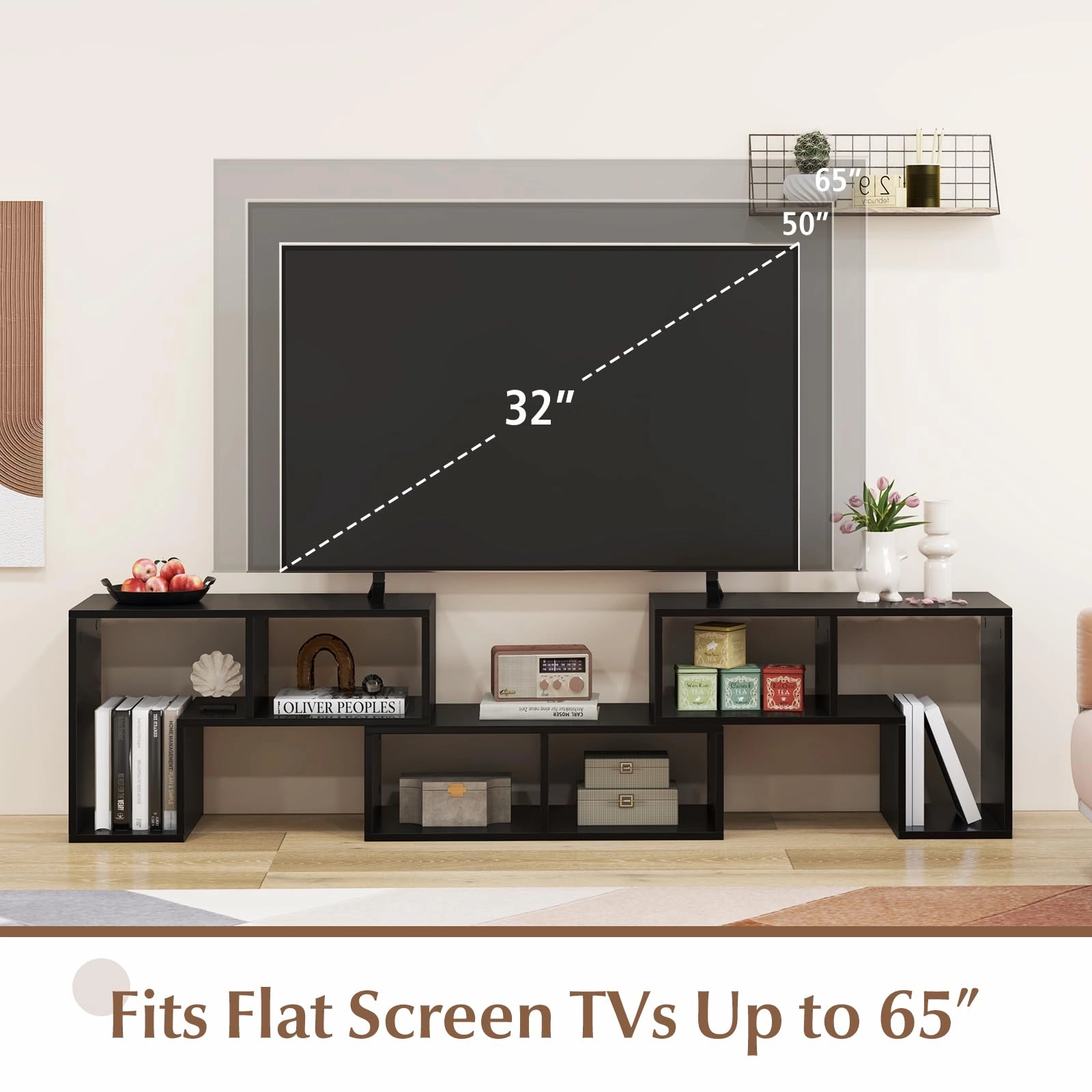 Giantex Free-Combination TV Stand for Bedroom - Entertainment Center for 50 55 60 65 Inch TV