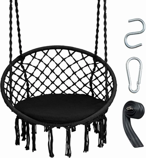 Giantex Hammock Chair Macrame Swing - Hanging Chair with Cushion and Hardware Kit, 330 LBS Weight Capacity sectional sofa, corner couch