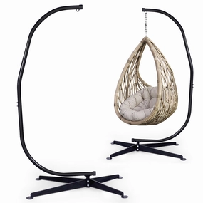 Giantex Hammock Chair Stand, Hanging Chair Stand, C Stand for Hanging Chair sectional sofa, corner couch