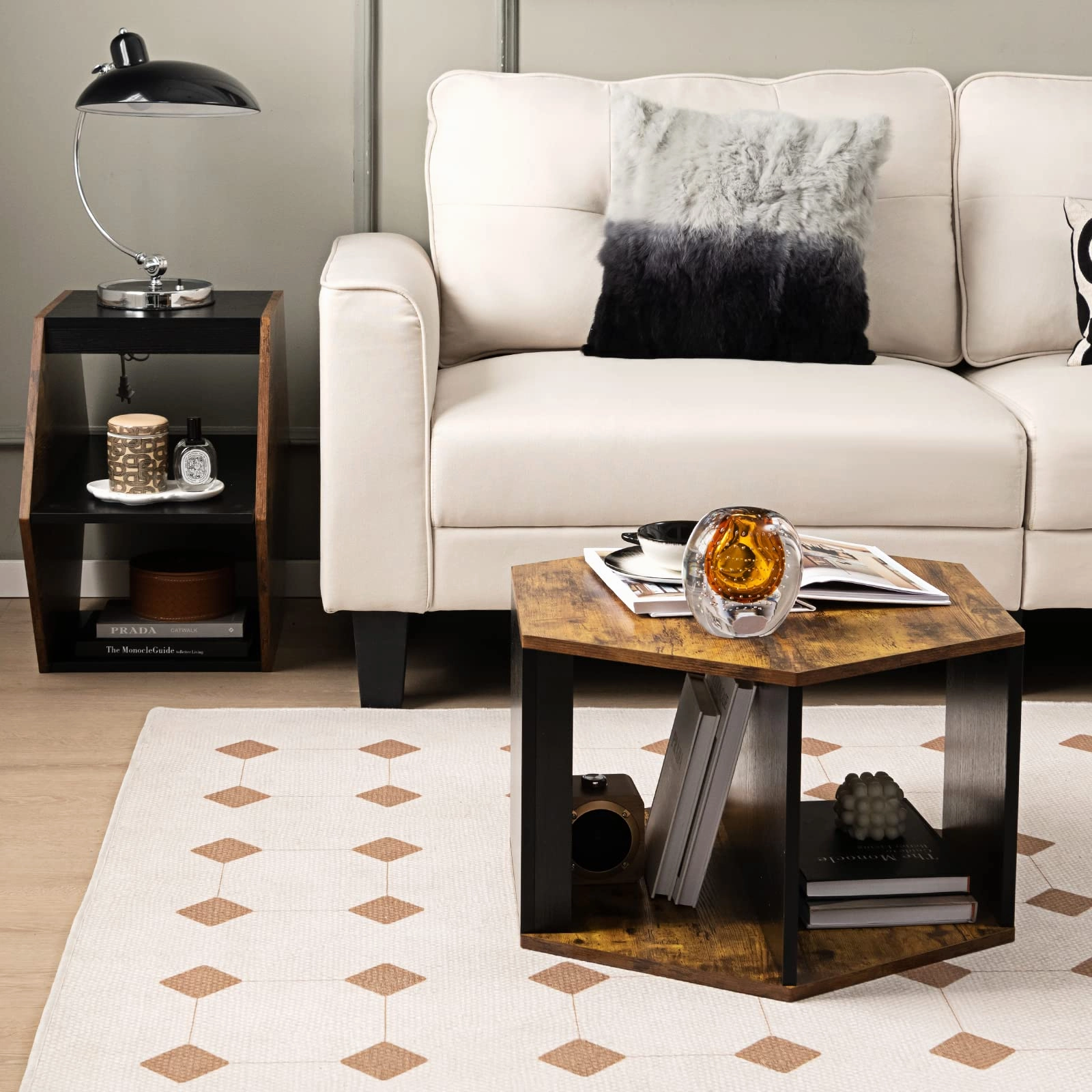 Giantex Hexagonal Coffee Table Set of 2