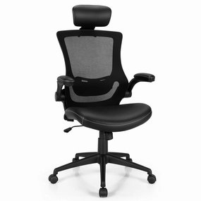 Giantex High Back Office Chair w/Flip up Armrest outdoor dining set, patio table
