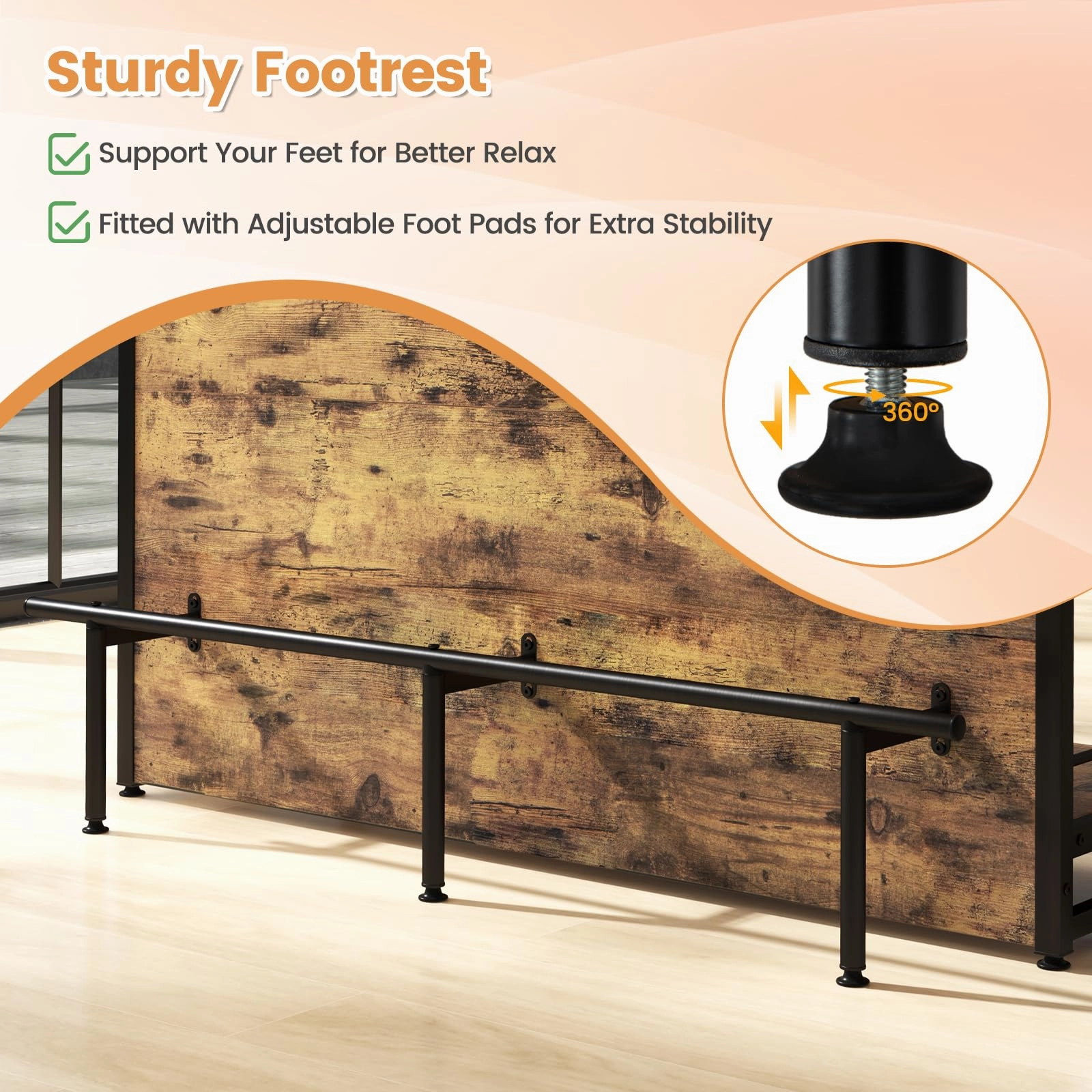 Giantex Home Bar Unit, 4 Tier Liquor Bar Table with Footrest, Wine Bottle Racks