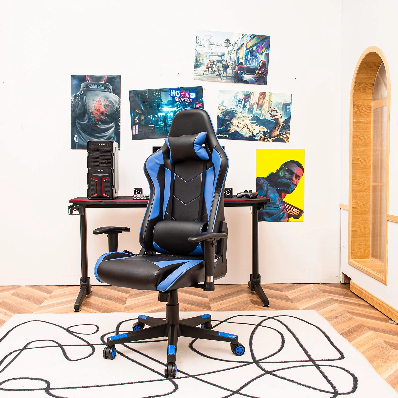 Giantex Home Office Chair PU Leather Desk Chair