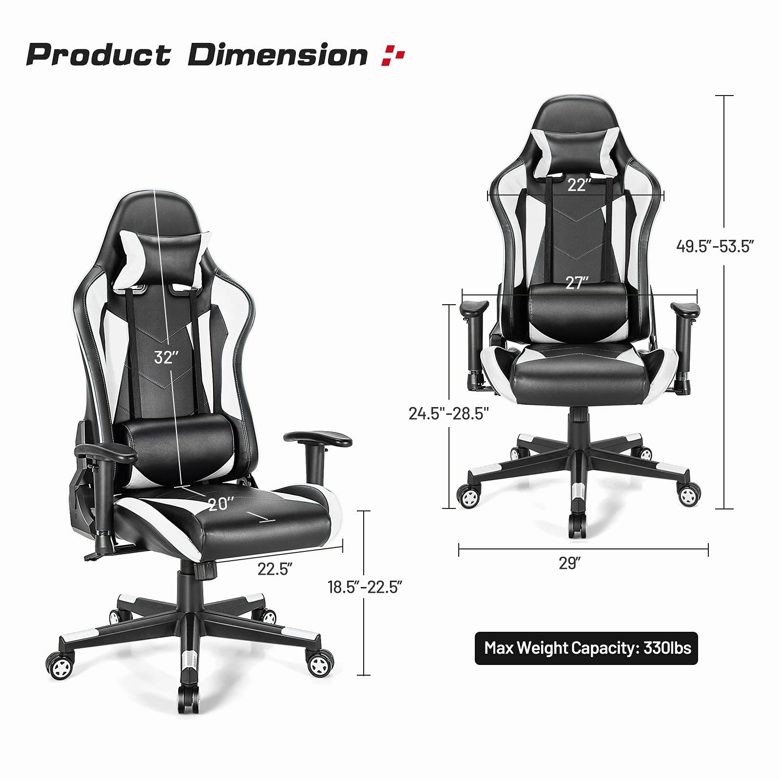 Giantex Home Office Chair PU Leather Desk Chair