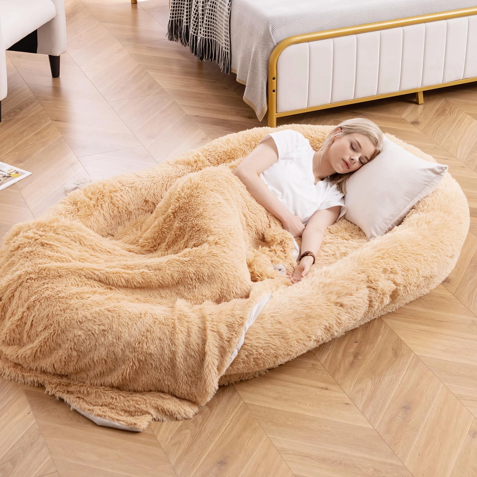 Giantex Human Dog Bed - 71" x 45" Large Human Size Dog Bed for Adult sectional sofa, corner couch
