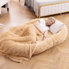 Giantex Human Dog Bed - 71" x 45" Large Human Size Dog Bed for Adult sectional sofa, corner couch