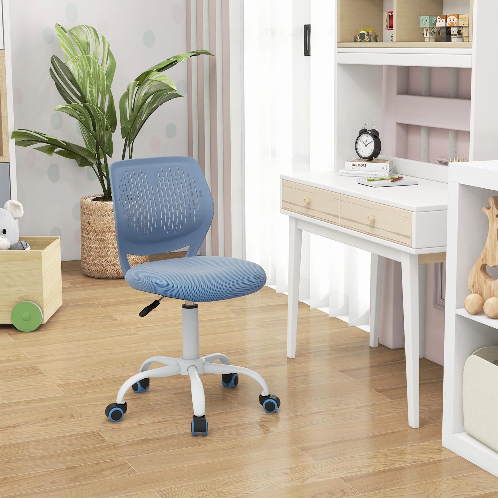 Giantex Kids Desk Chair, Children Armless Study Chair with Adjustable Height, for Girls Boys Teens