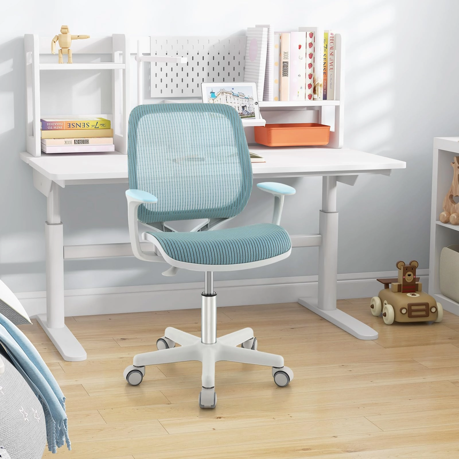 Giantex Kids Desk Chair, Children Armrest Computer Chair with Sit-Lock Wheels