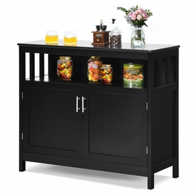 Giantex Kitchen Buffet Sideboard, Wooden Storage Server Cupboard Cabinet kitchen towel, placemats