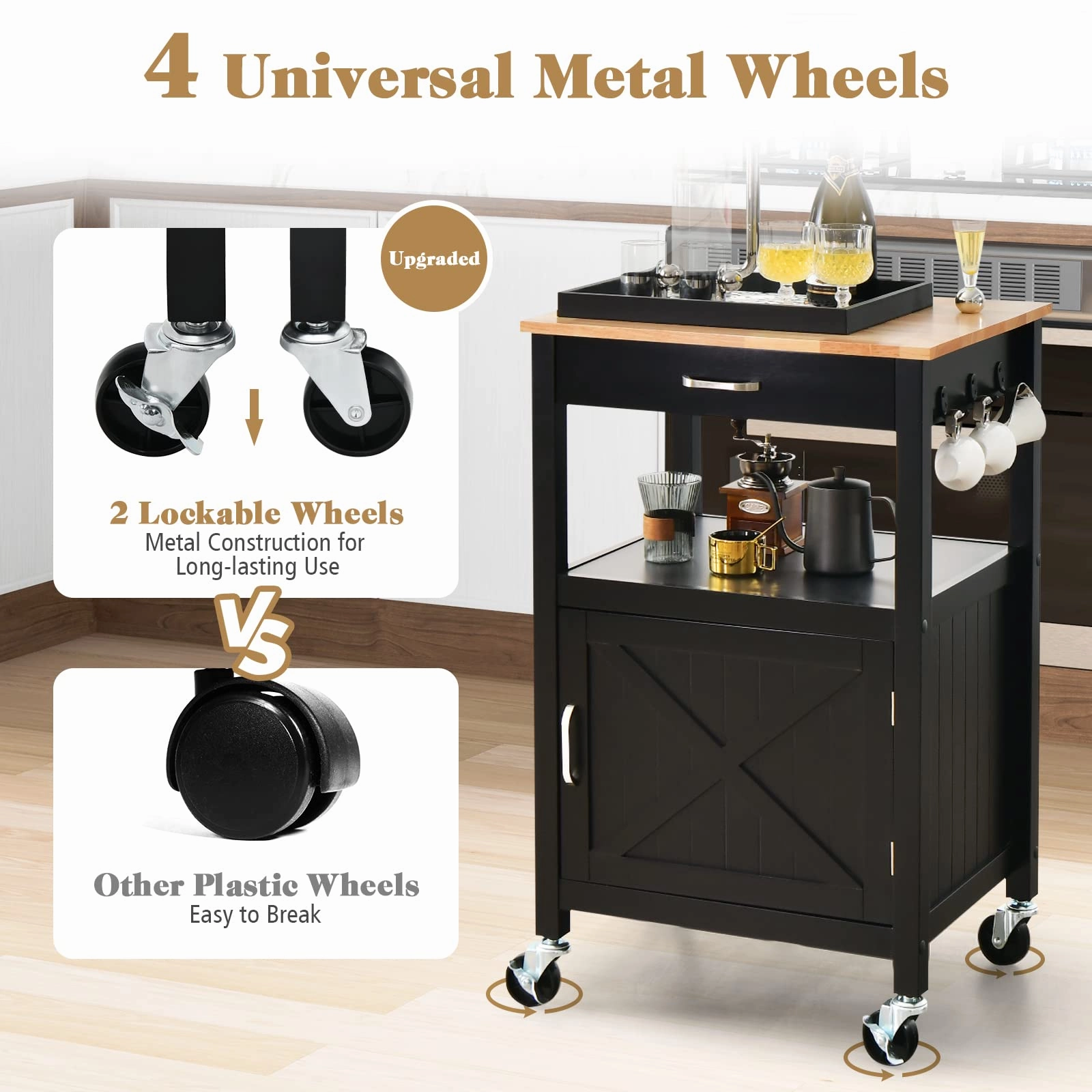 Giantex Kitchen Cart with Storage