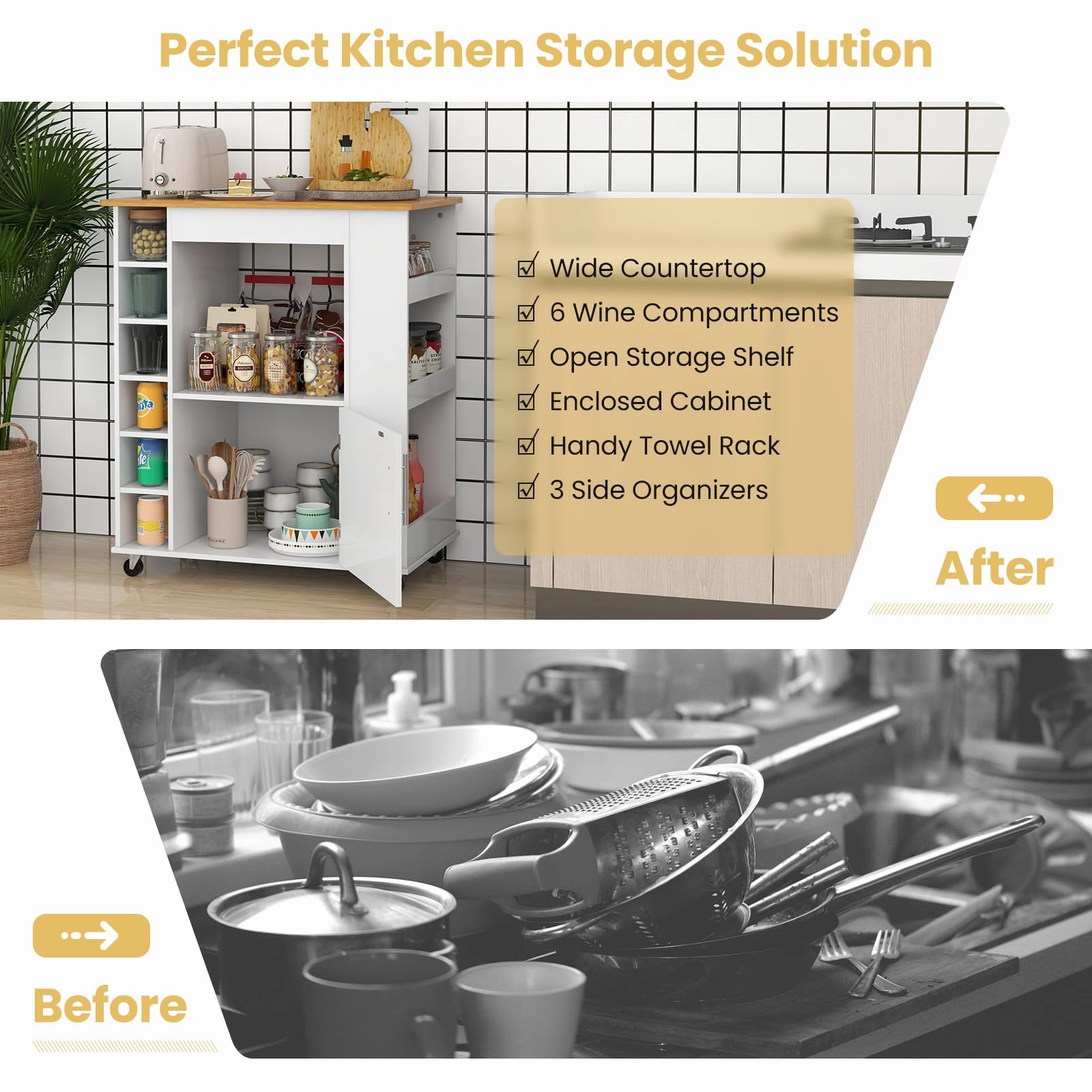Giantex Kitchen Island