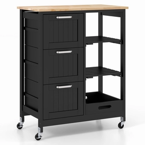 Giantex Kitchen Island Cart on Wheels kitchen towel, placemats