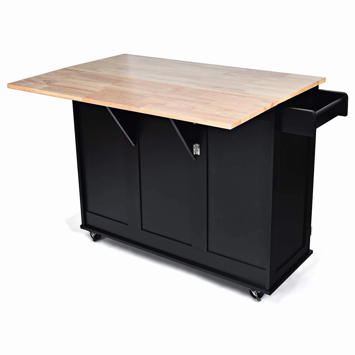 Giantex Kitchen Island Cart with Drop-Leaf Tabletop