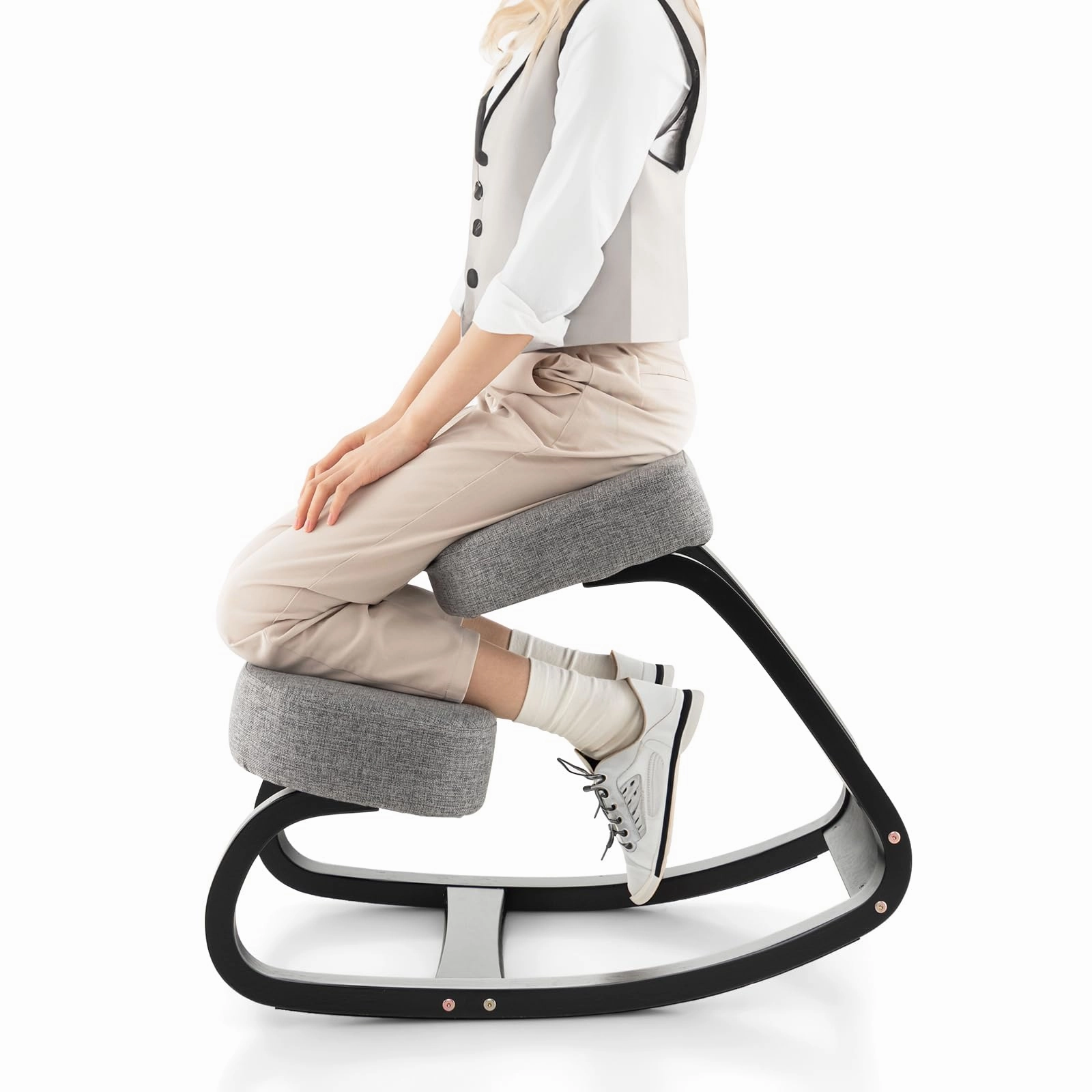 Giantex Kneeling Chair, Wood Posture Chair office supplies, stationery