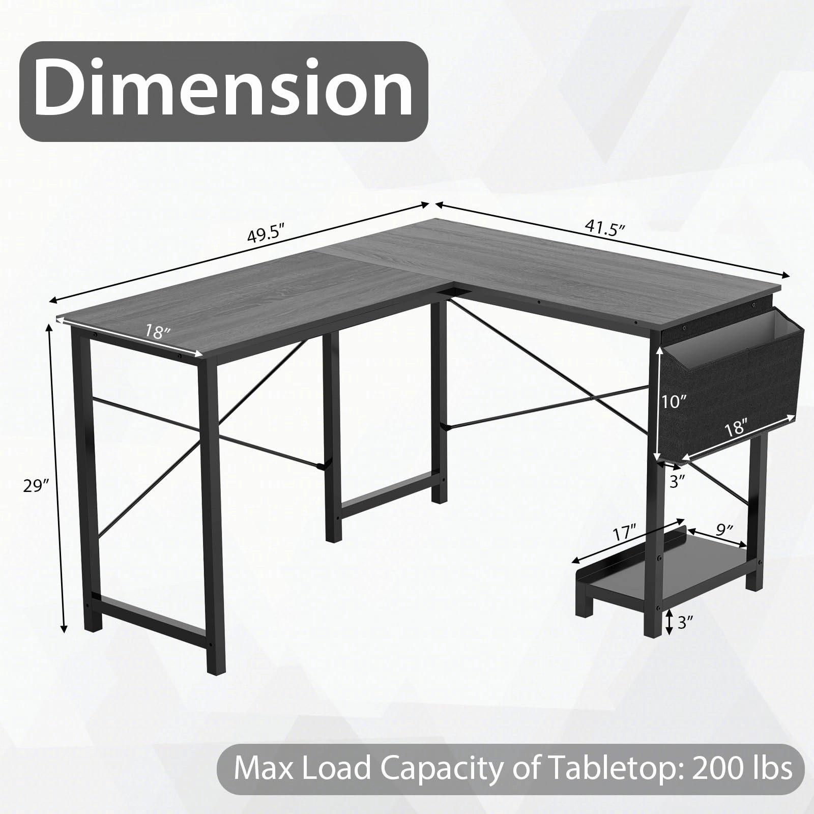 Giantex L-Shaped Computer Desk