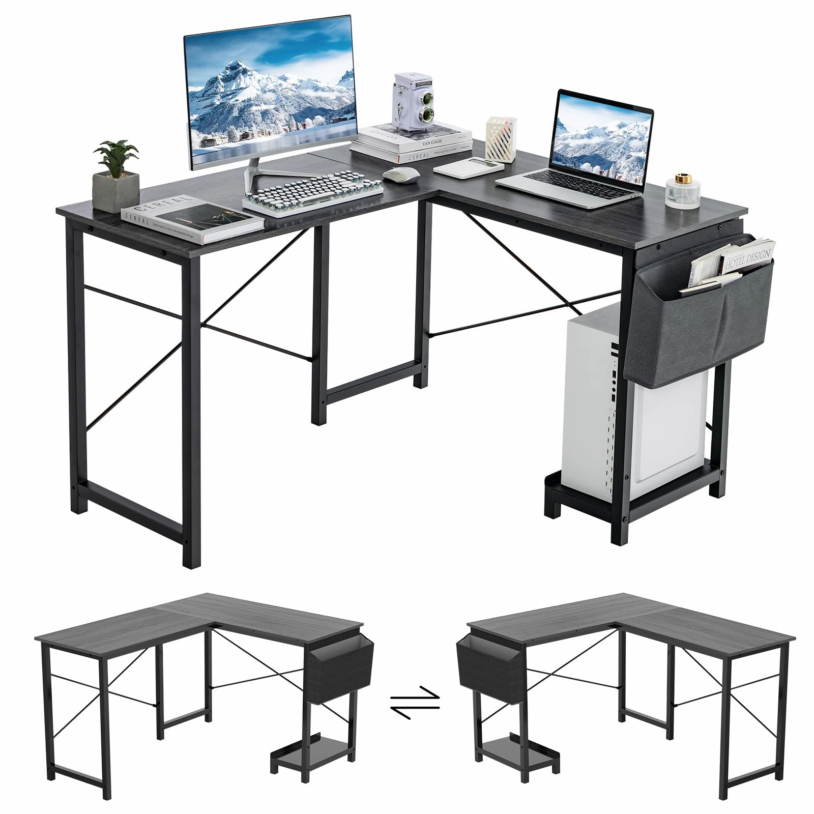 Giantex L-Shaped Computer Desk patio decor, garden accessories