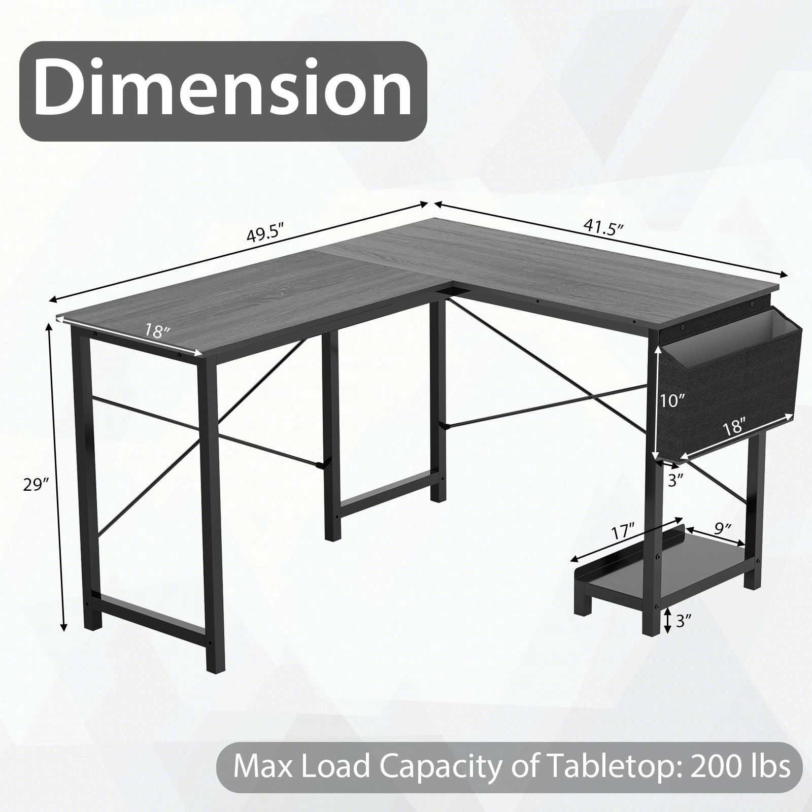 Giantex L-Shaped Computer Desk