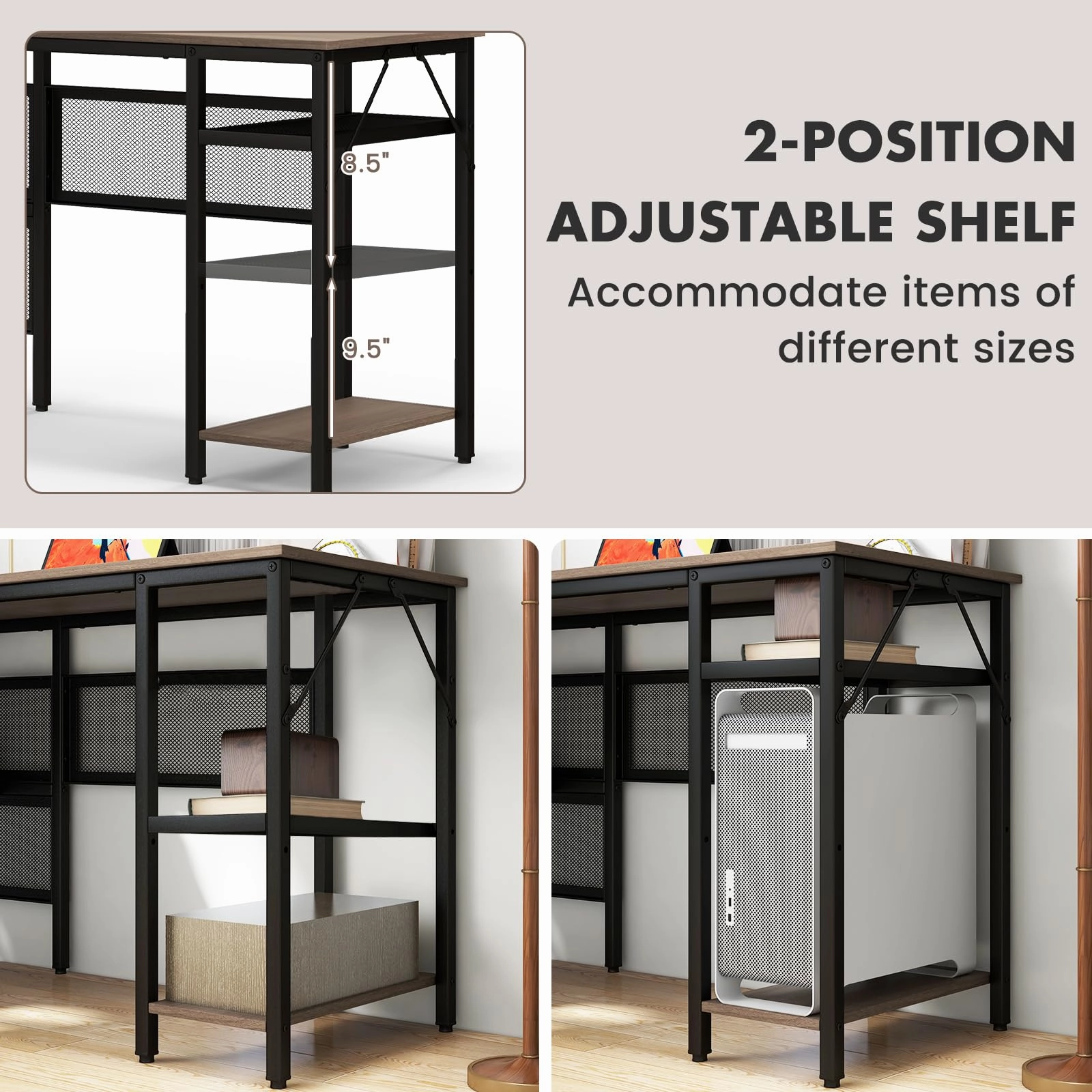 Giantex L Shaped Desk with Power Outlets & USB Ports