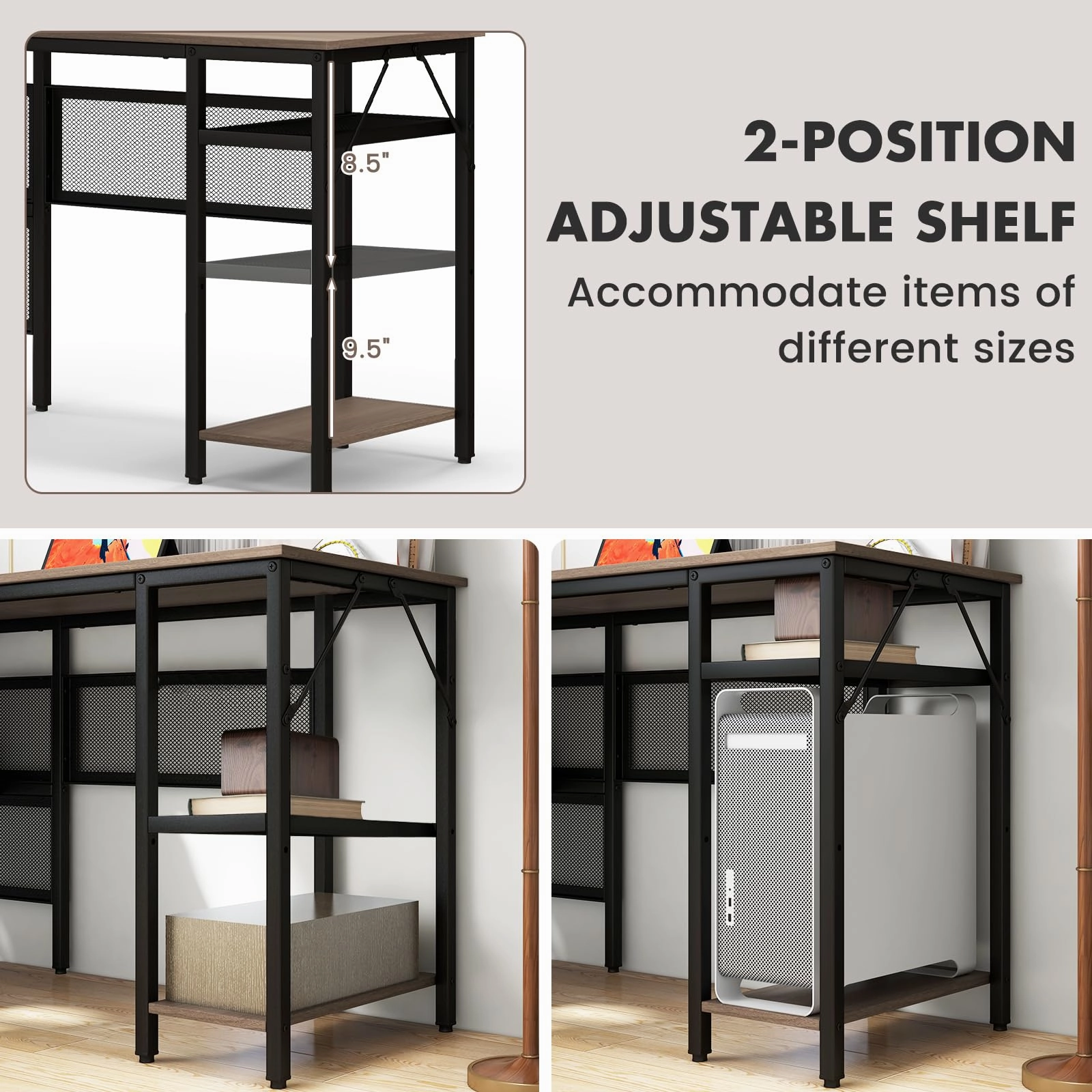 Giantex L Shaped Desk with Power Outlets & USB Ports