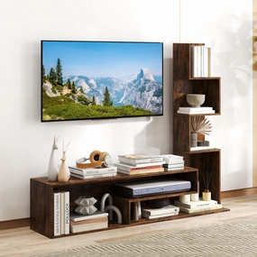 Giantex L Shaped TV Stand for TVs up to 50" doormat, welcome mat
