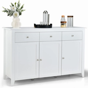 Giantex Large Buffet Cabinet with 3 Storage Drawers kitchen towel, placemats