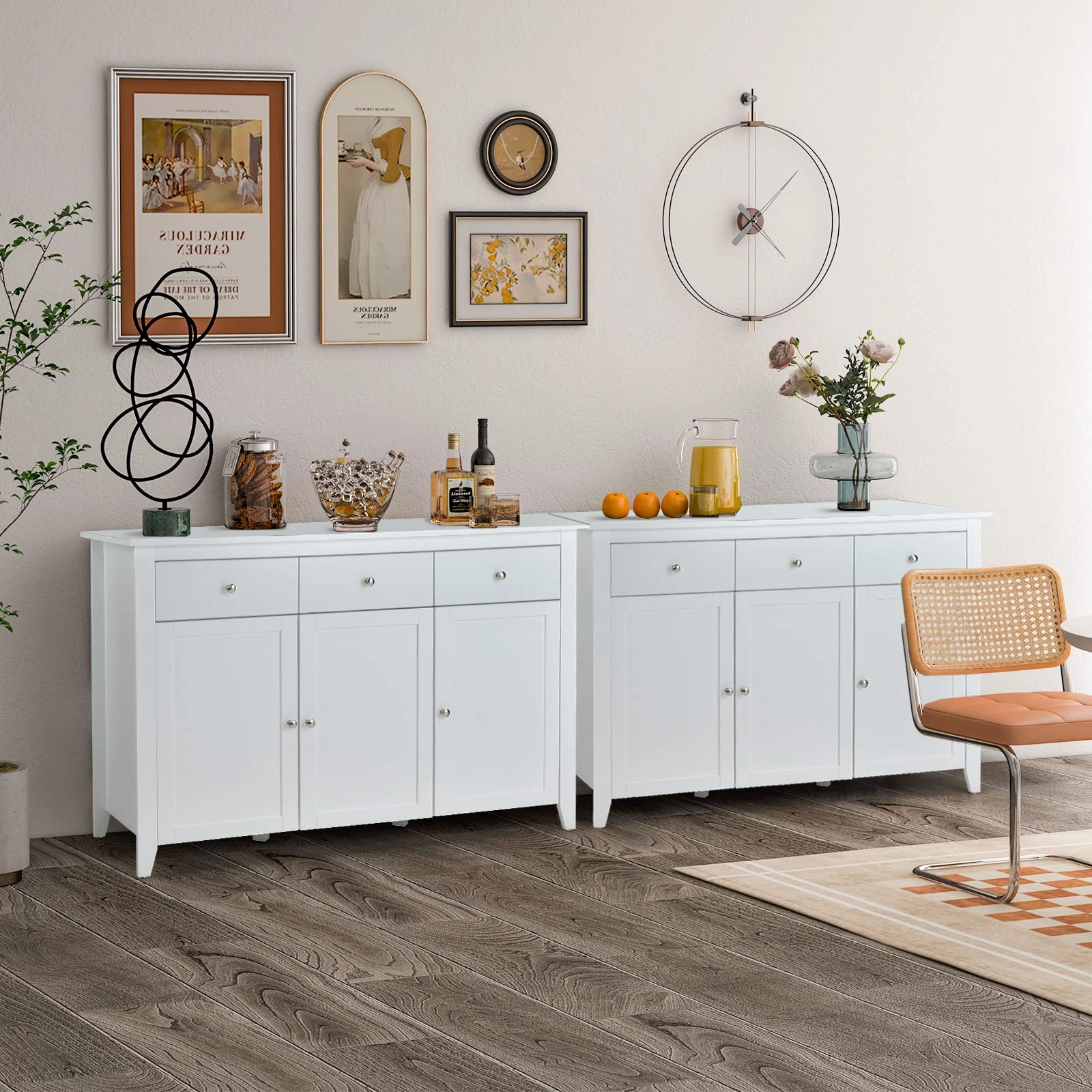 Giantex Large Buffet Cabinet with 3 Storage Drawers