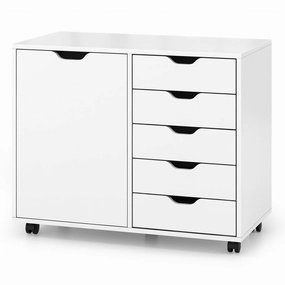 Giantex Lateral File Cabinet with Shelves - 5 Drawer Office Cabinet, White outdoor dining set, patio table