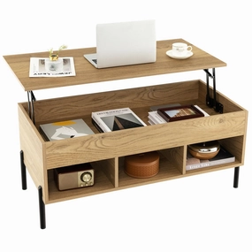 Giantex Lift Top Coffee Table - Living Room Center Table with Lifting Tabletop, Natural console table, hallway table