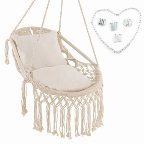 Giantex Macrame Swing Chair sectional sofa, corner couch
