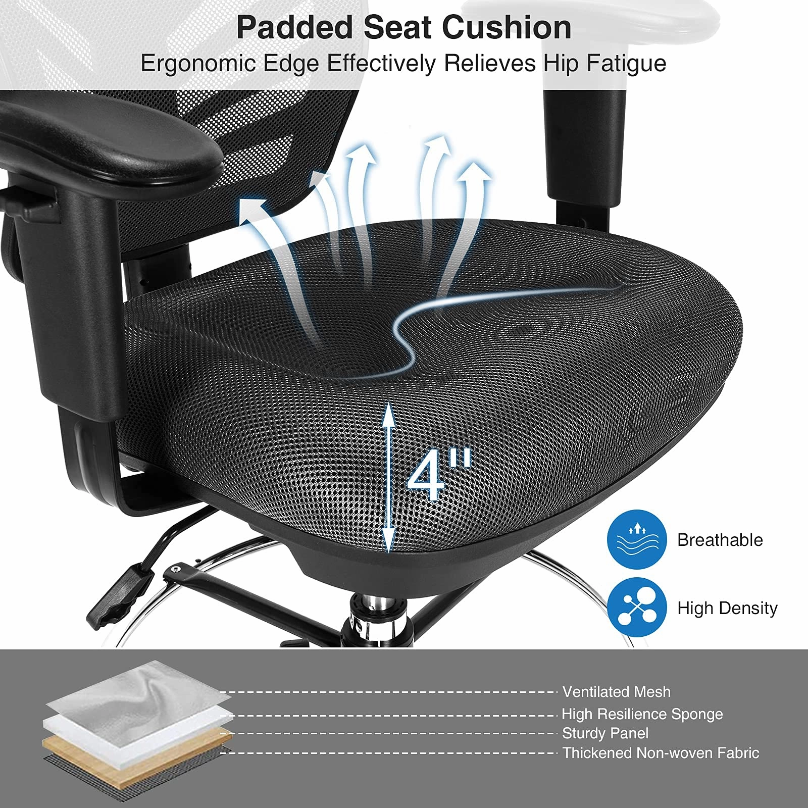 Giantex Mesh Drafting Chair, Standing Desk Chair
