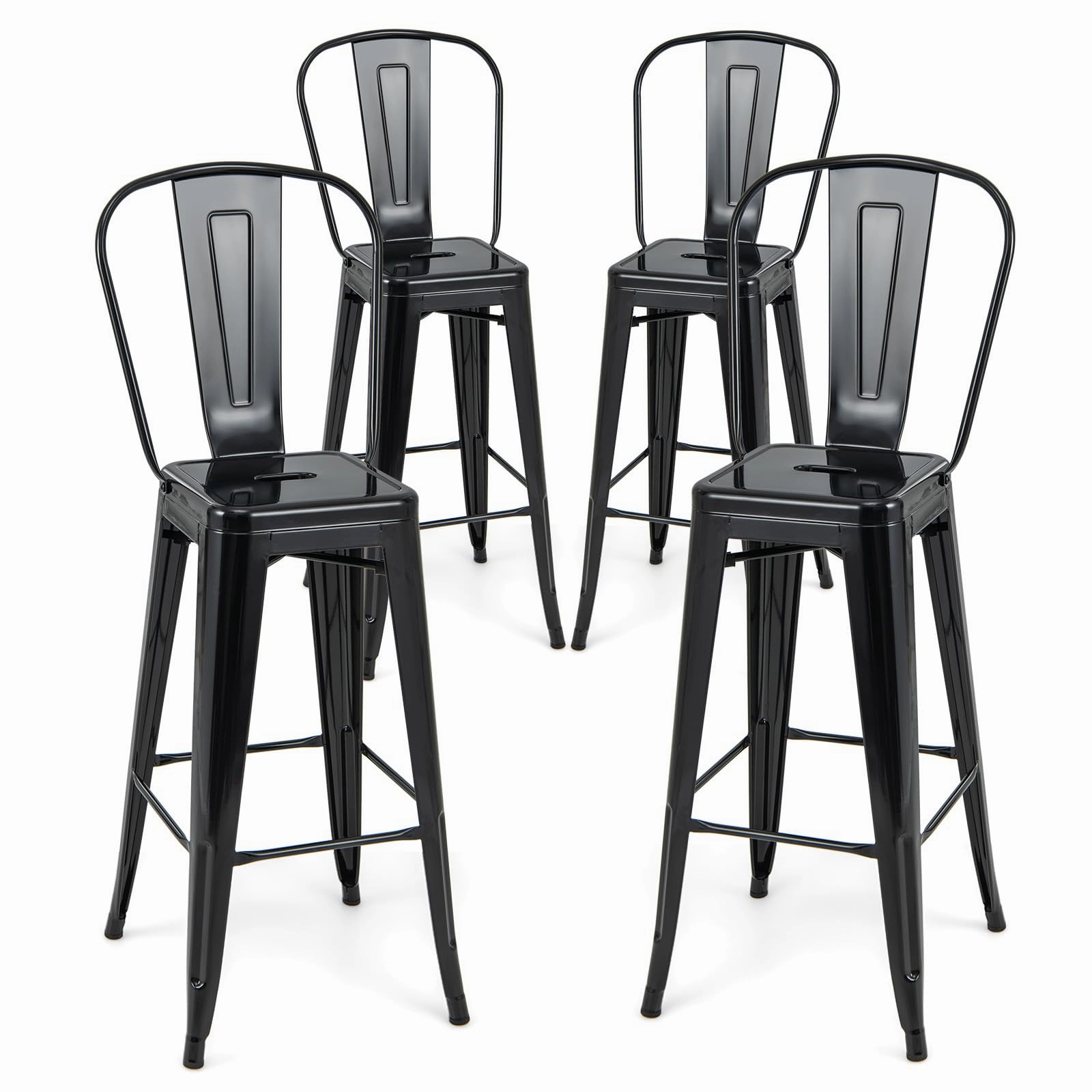 Giantex Metal Bar Stools Set of 4 kitchen towel, placemats