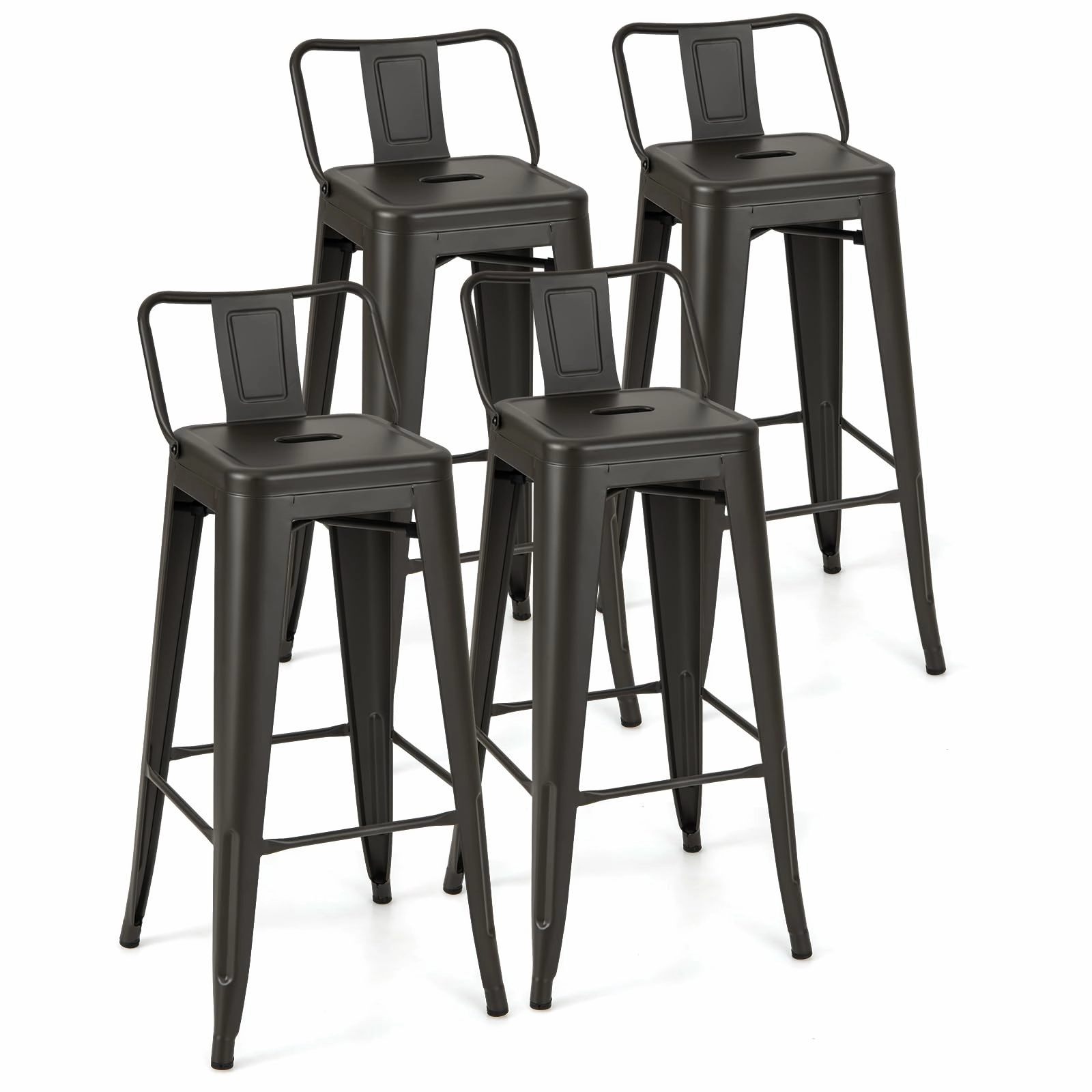 Giantex Metal Bar Stools Set of 4 for Kitchen Island