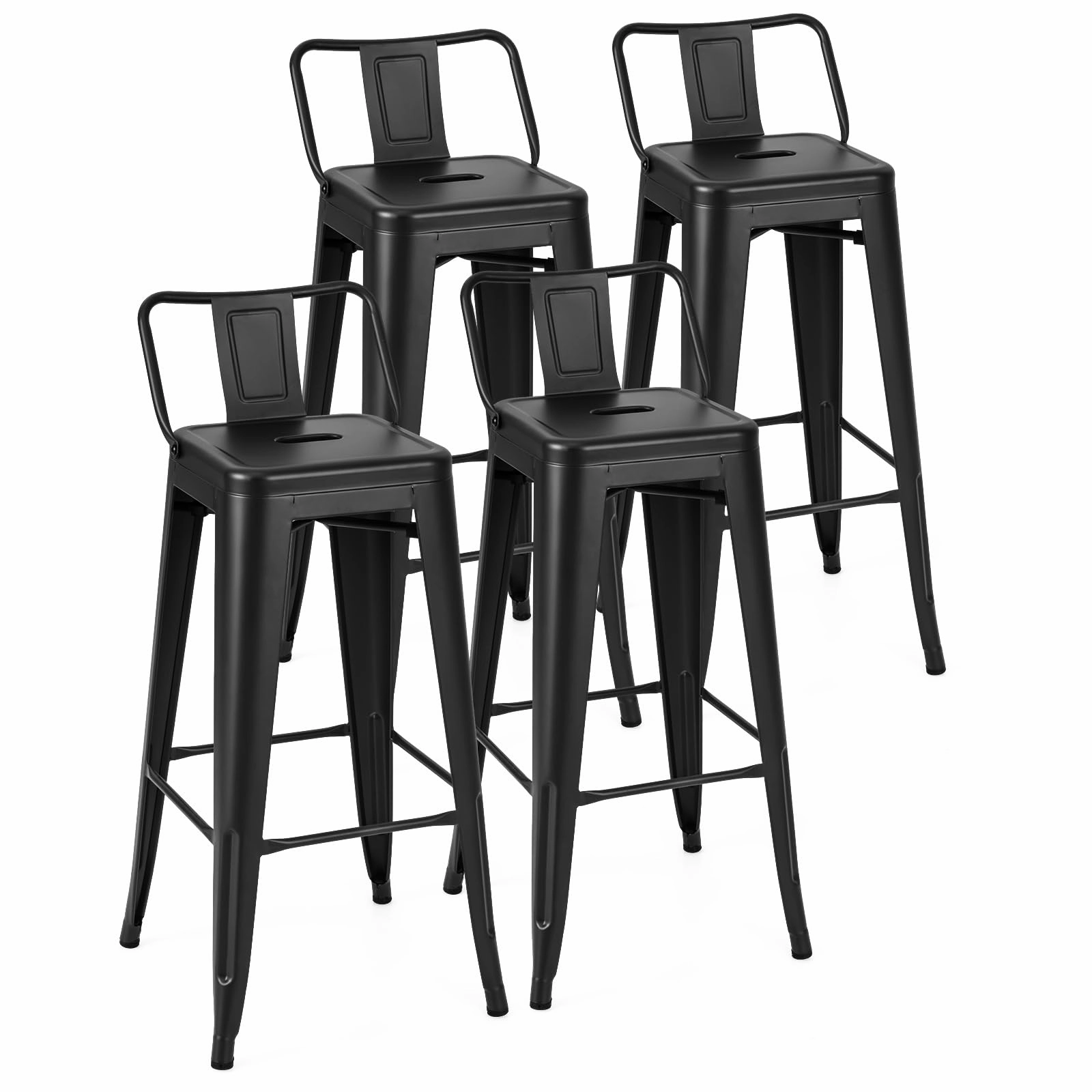 Giantex Metal Bar Stools Set of 4 for Kitchen Island kitchen towel, placemats