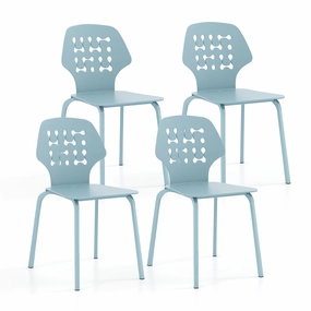 Giantex Metal Dining Chairs Set of 4 kitchen towel, placemats
