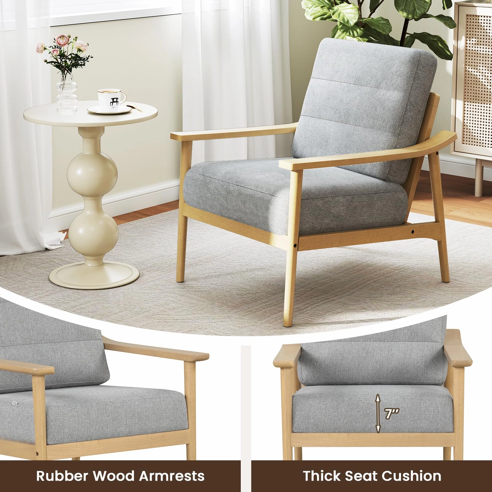 Giantex Mid Century Modern Accent Chair