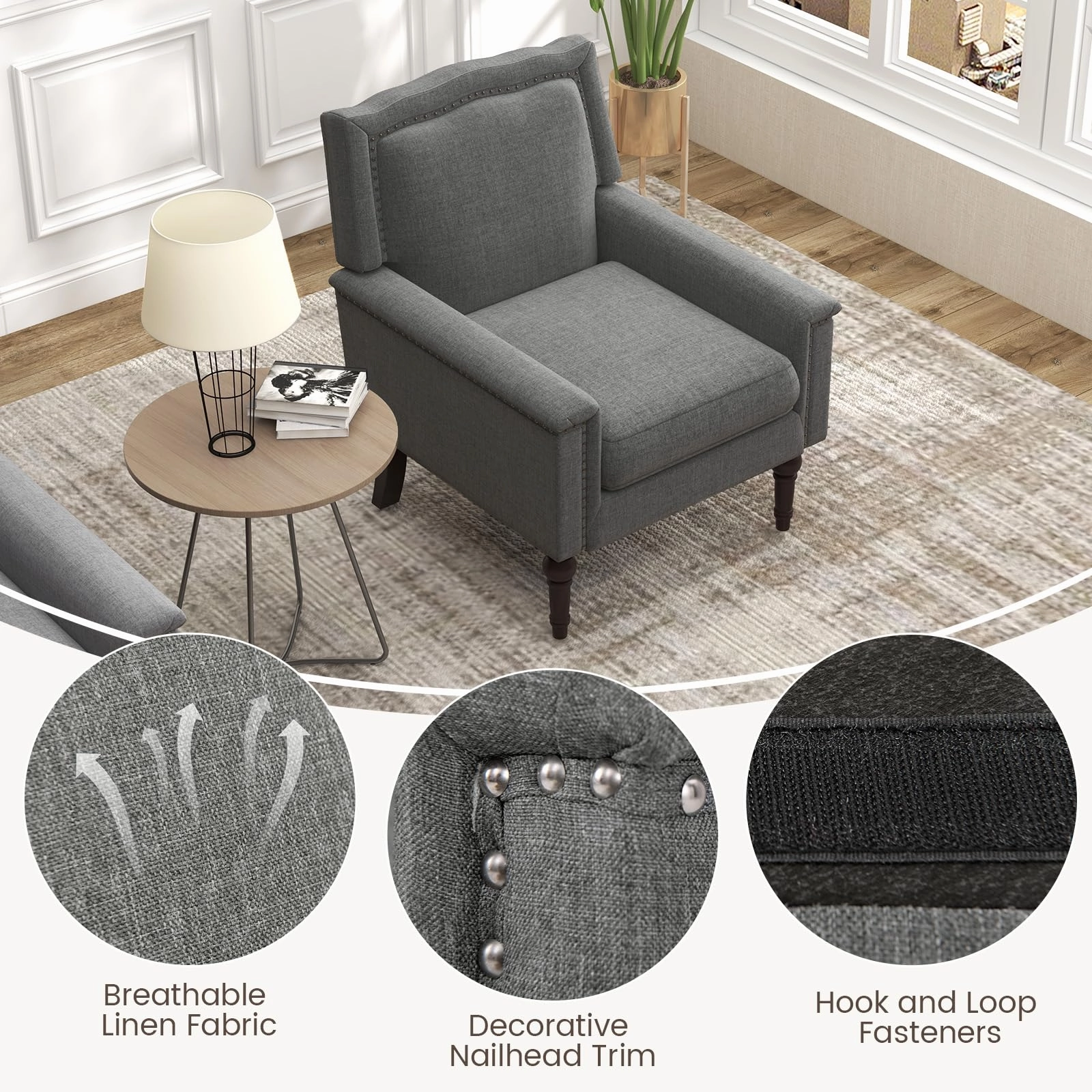 Giantex Mid-Century Modern Accent Chair