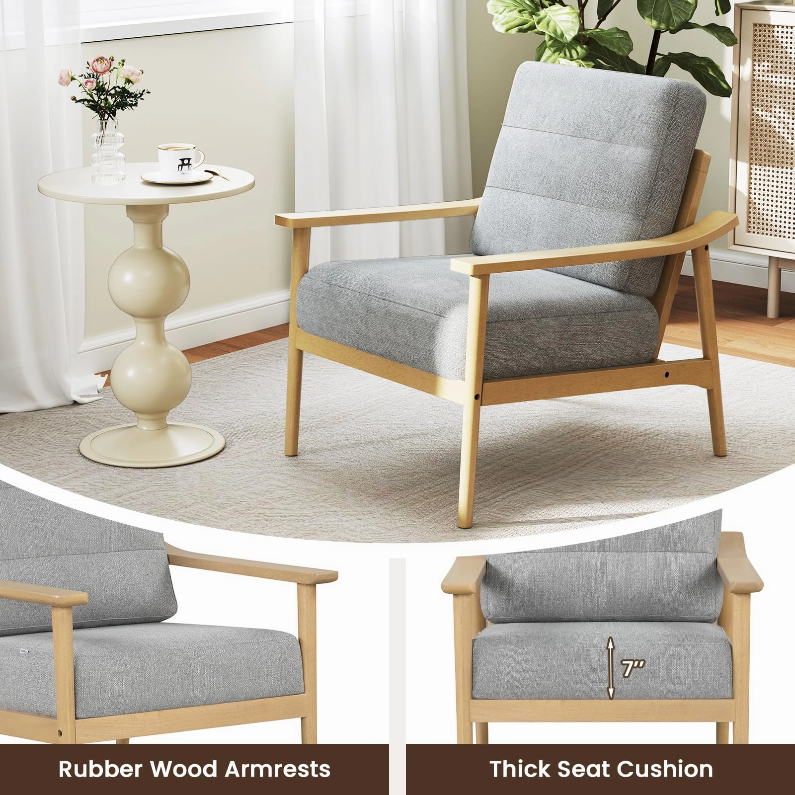 Giantex Mid Century Modern Accent Chair
