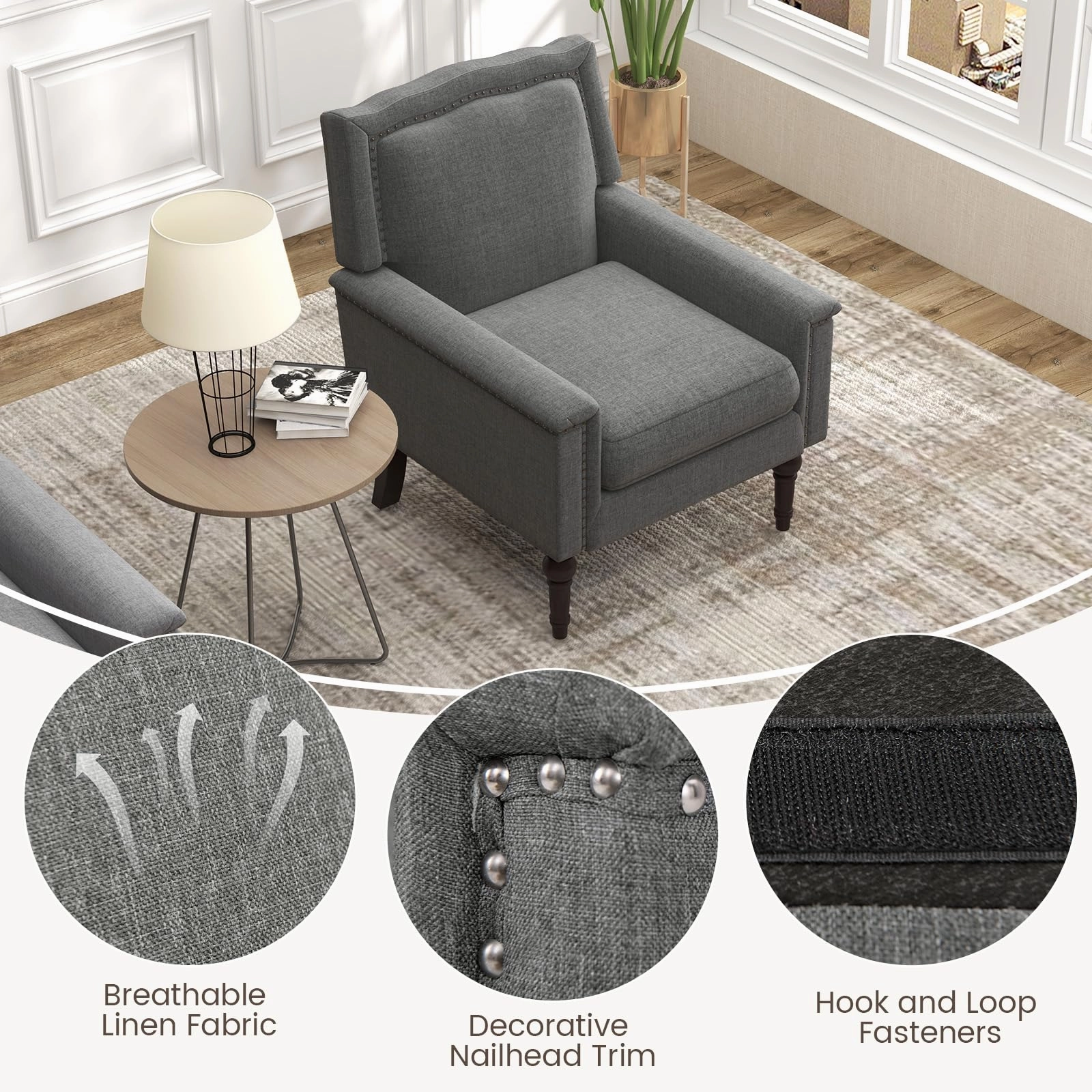 Giantex Mid-Century Modern Accent Chair