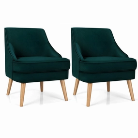 Giantex Mid Century Single Sofa Chair w/Rubber Wood Legs recliner chair, sleeper chair