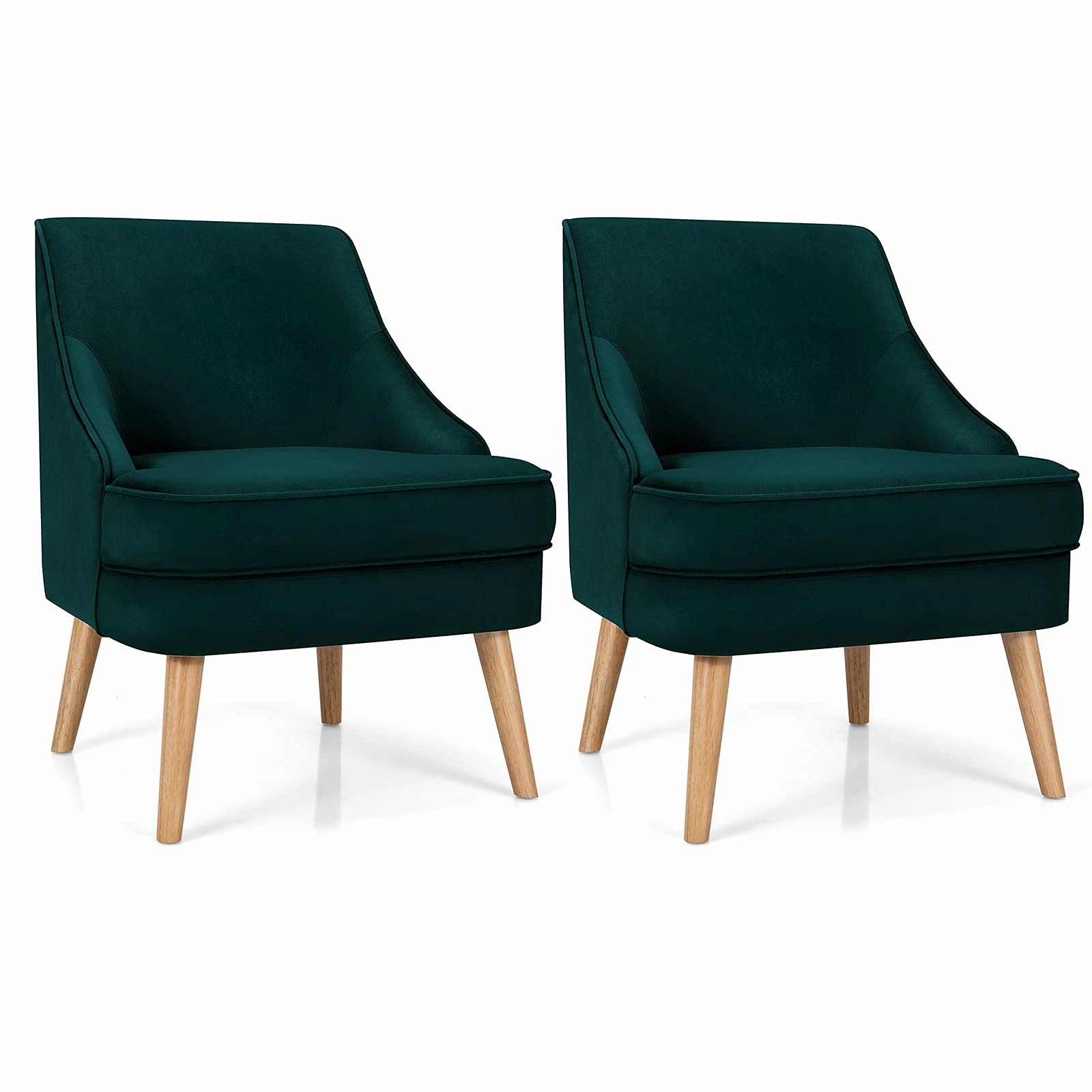 Giantex Mid Century Single Sofa Chair w/Rubber Wood Legs sectional sofa, corner couch