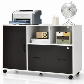 Giantex Mobile File Cabinet on Wheels - Lateral Filing Cabinet w/Drawer outdoor dining set, patio table
