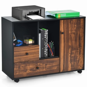 Giantex Mobile Filing Cabinet 2 Drawers, Large Storage Cabinet, Printer Stand on Wheels outdoor dining set, patio table