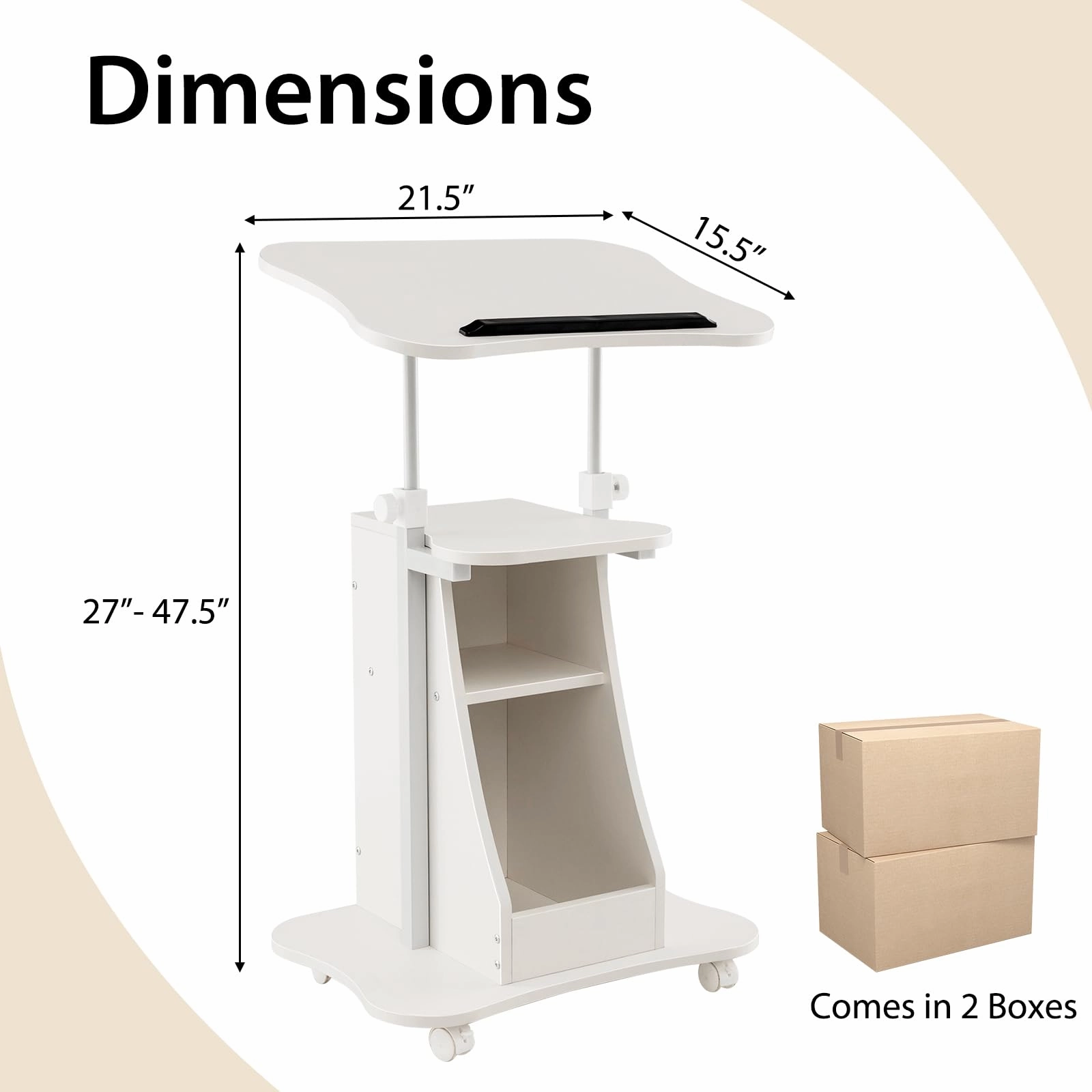 Giantex Mobile Podium Stand